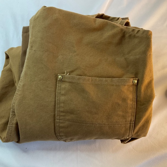 CARHARTT MENS QUILT LINED ZIP LEG 100% COTTON HEAVY DUCK OVERALLS SIZE 42x30 EUC - Picture 13 of 13